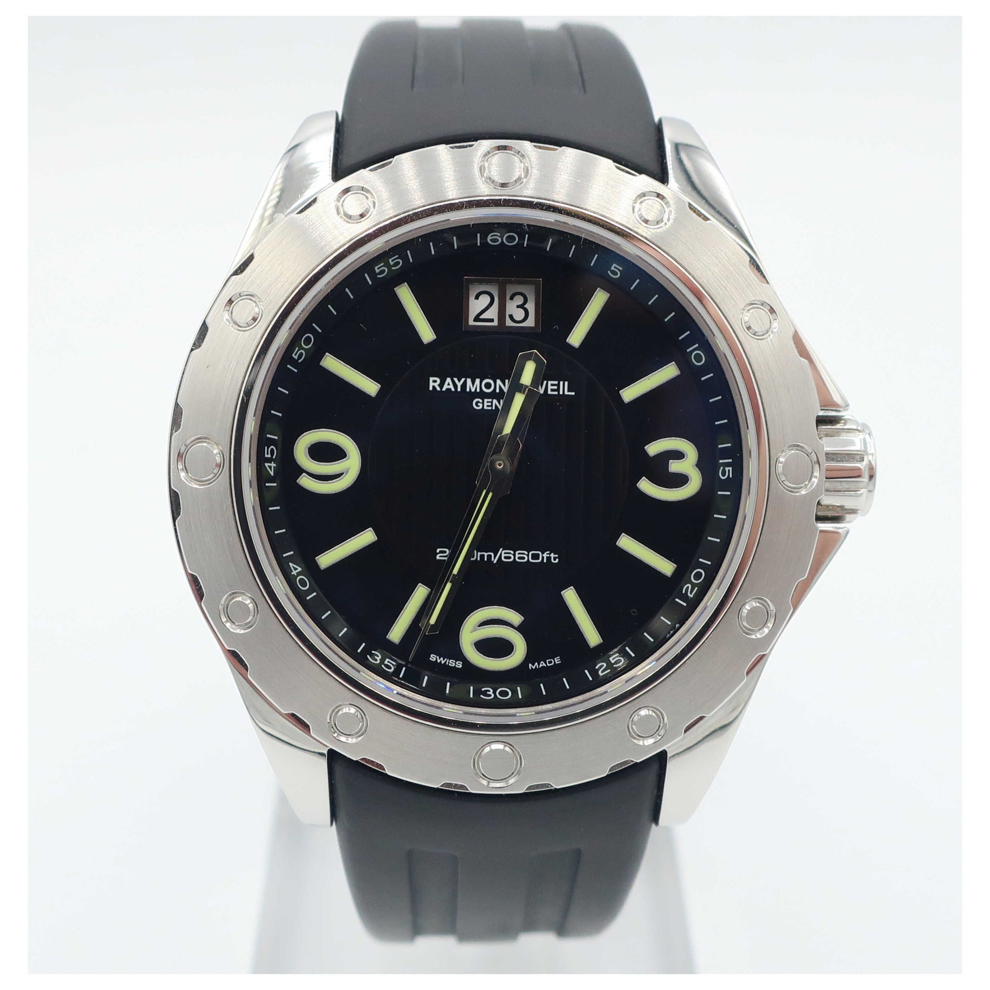 Front view of Raymond Weil RW Sport Men's Swiss Quartz (Battery-Powered) Watch 8100-SR1-05207-PO3