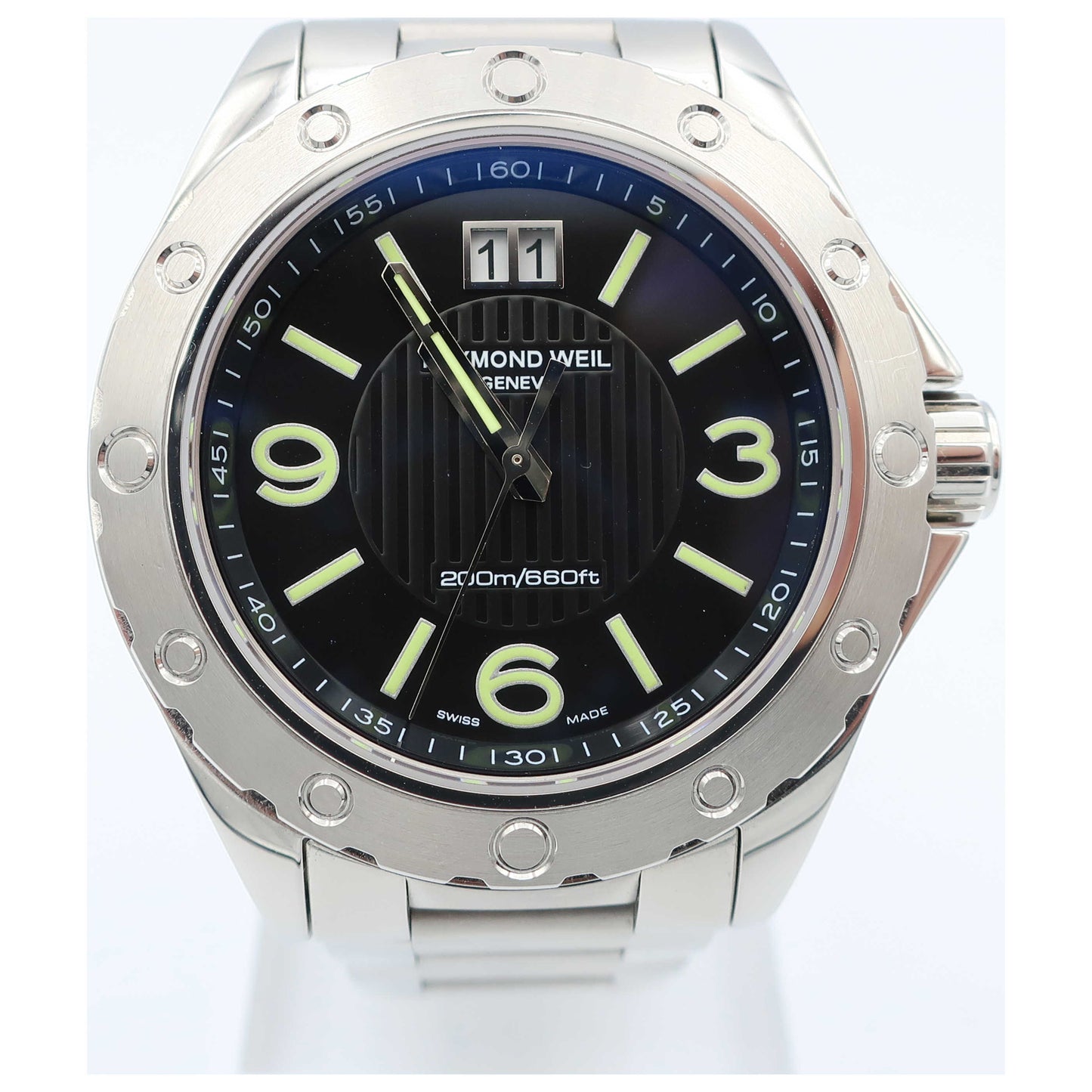 Front view of Raymond Weil RW Sport Men's Swiss Quartz (Battery-Powered) Watch 8100-ST-05207-PO
