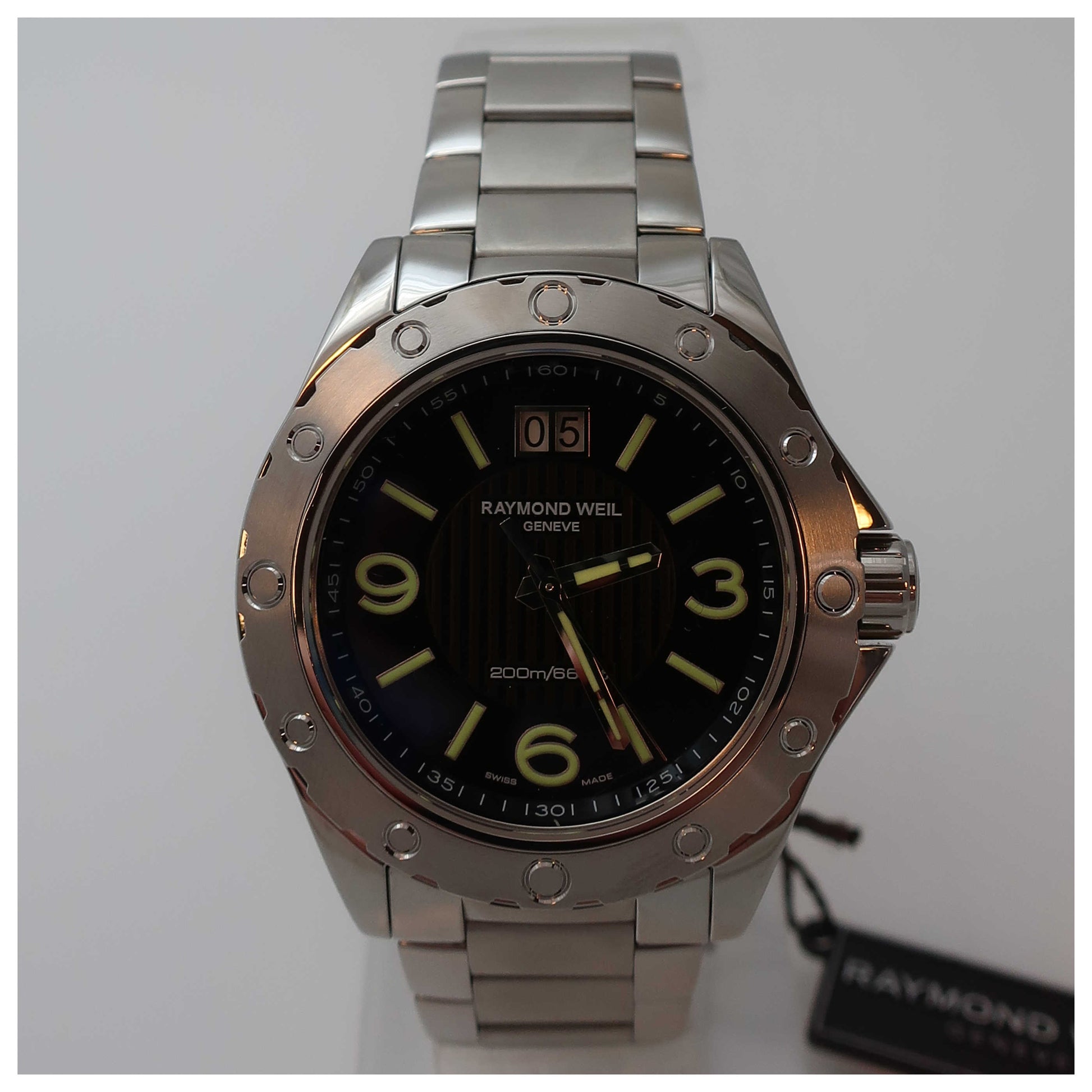 Front view of Raymond Weil RW Sport Men's Swiss Quartz (Battery-Powered) Watch 8100-ST-05207-SD