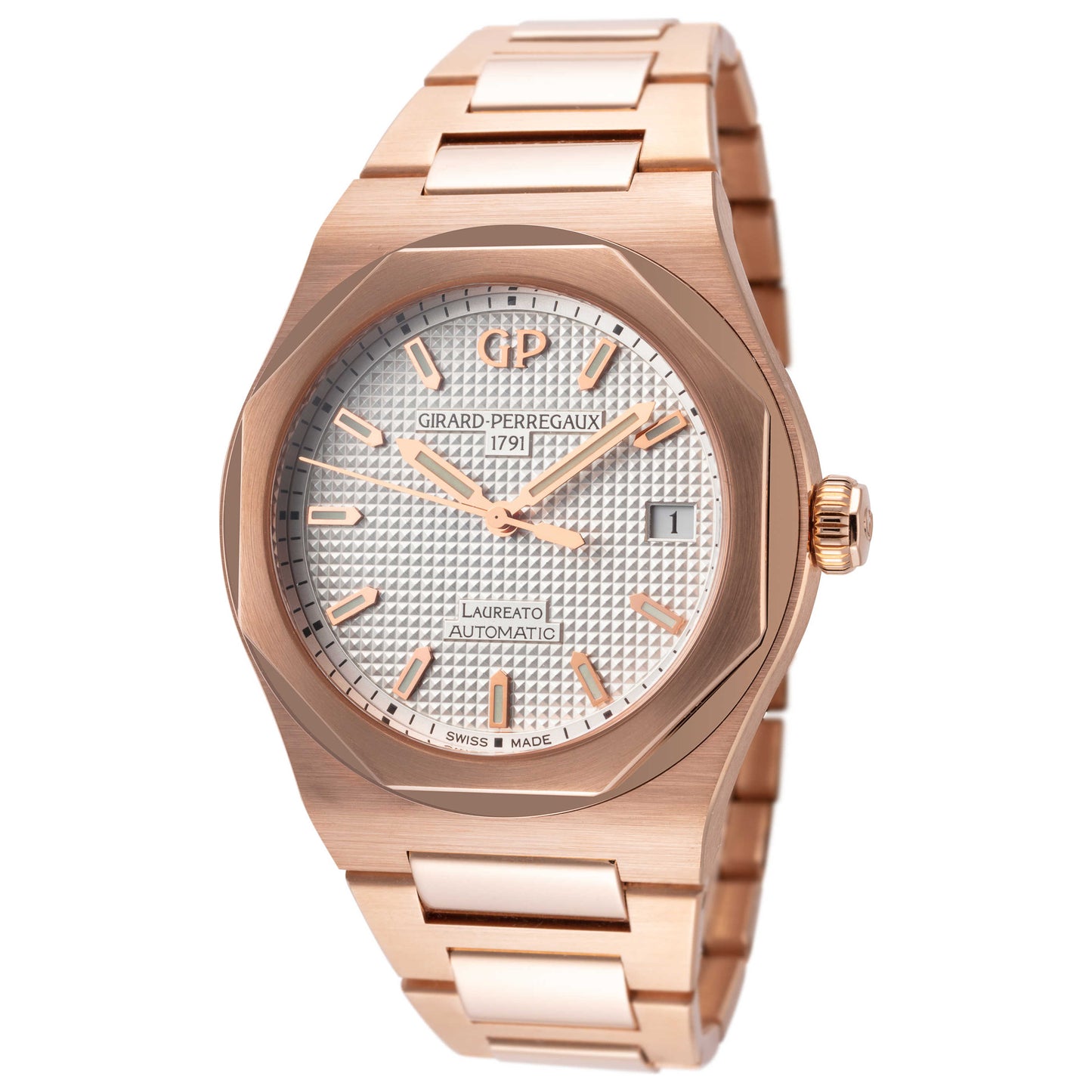 Front view of Girard-Perregaux Laureato Women's Automatic Watch 81005-52-132-52A