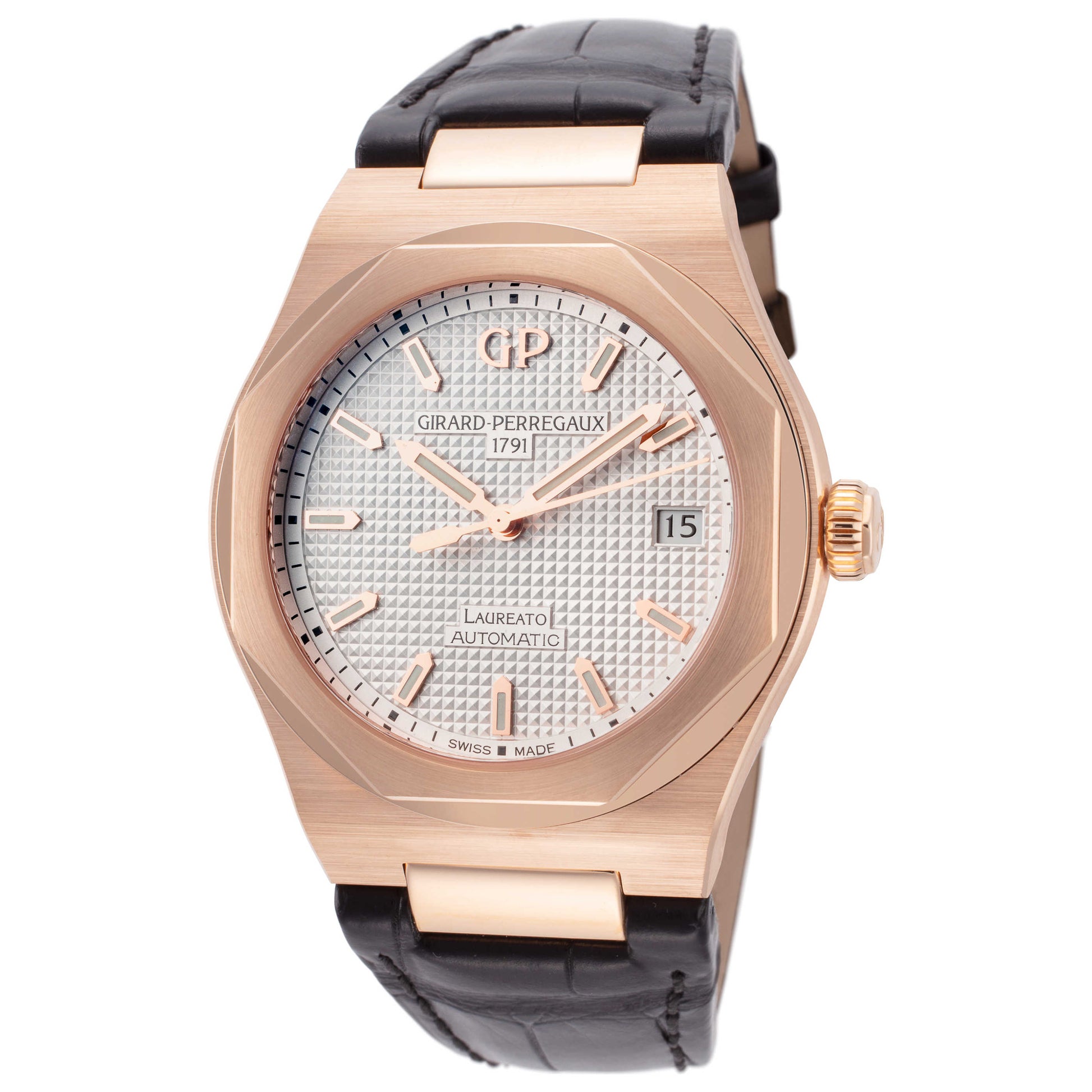 Front view of Girard-Perregaux Laureato Women's Automatic Watch 81005-52-132-BB6A