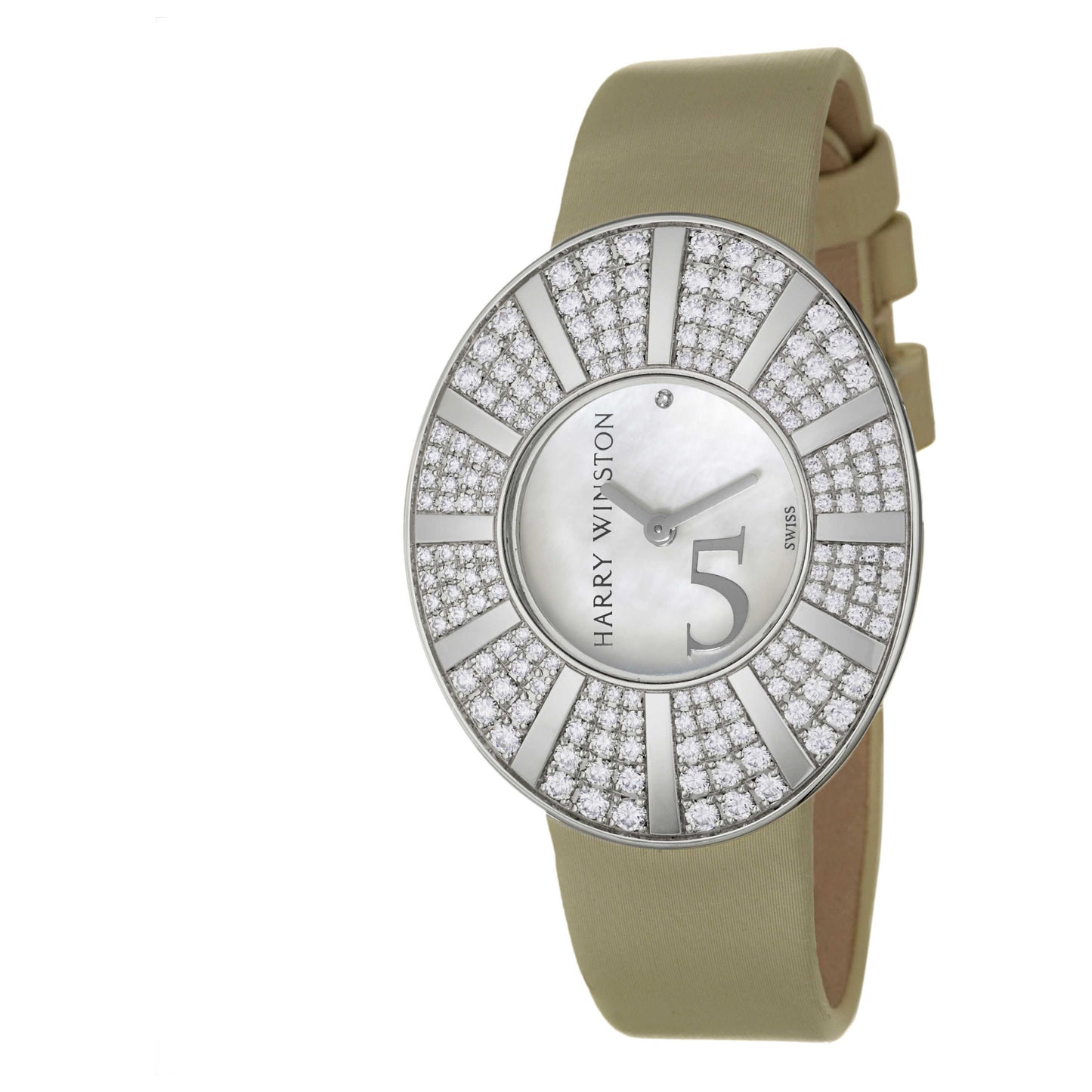Front view of Harry Winston Talk to Me Women's Swiss Quartz (Battery-Powered) Watch 811-LQWL-M5-D02