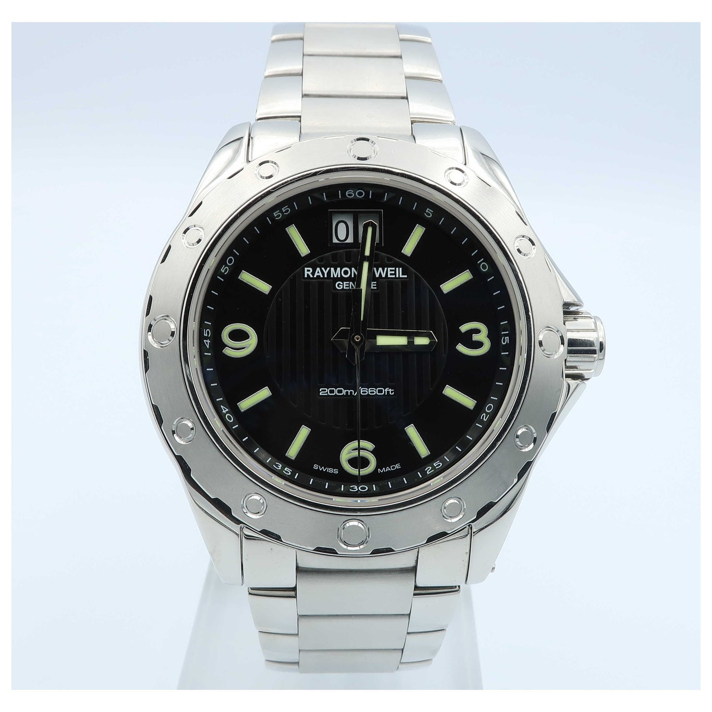 Front view of Raymond Weil RW Sport Men's Swiss Quartz (Battery-Powered) Watch 8150-ST-05207-PO3