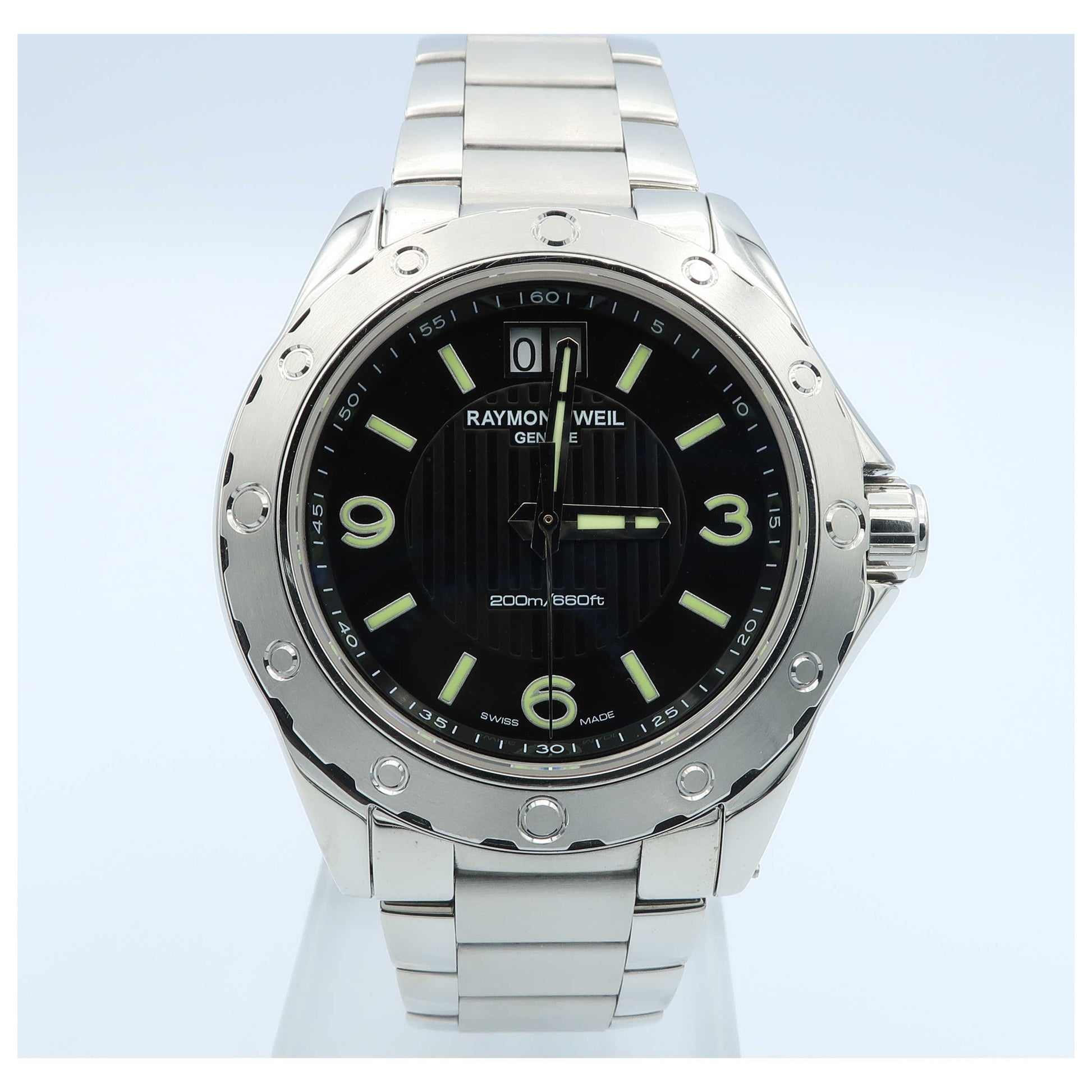 Front view of Raymond Weil RW Sport Men's Swiss Quartz (Battery-Powered) Watch 8150-ST-05207-PO3