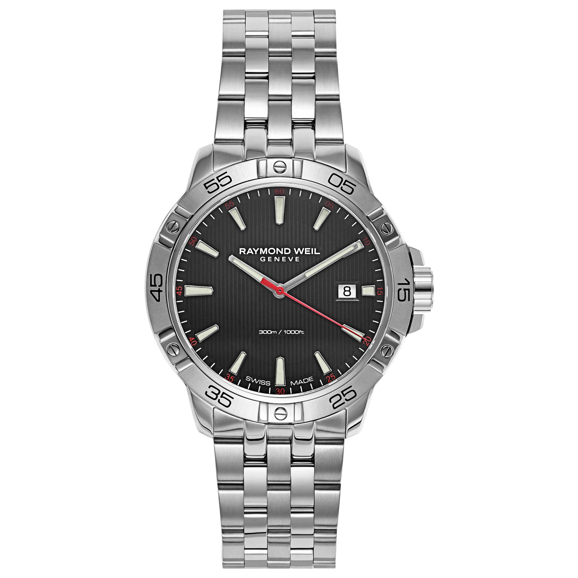 Front view of Raymond Weil Tango Men's Swiss Quartz (Battery-Powered) Watch 8160-ST2-20001
