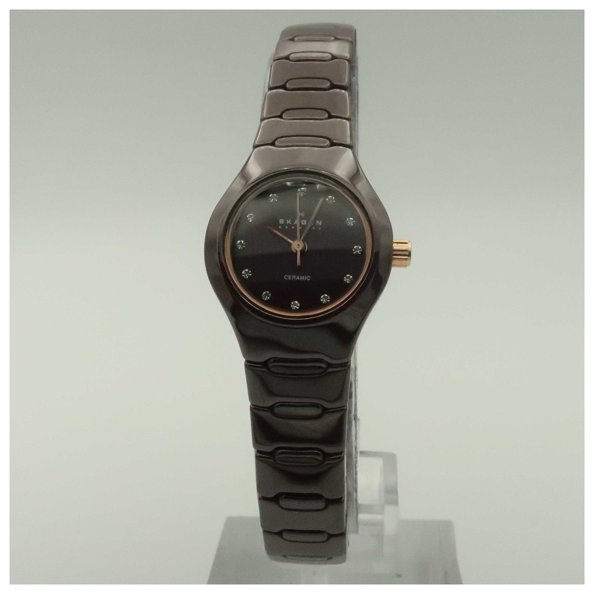 Front view of Skagen Ceramic Women's Japanese Quartz (Battery-Powered) Watch 816XSDXC1-PO