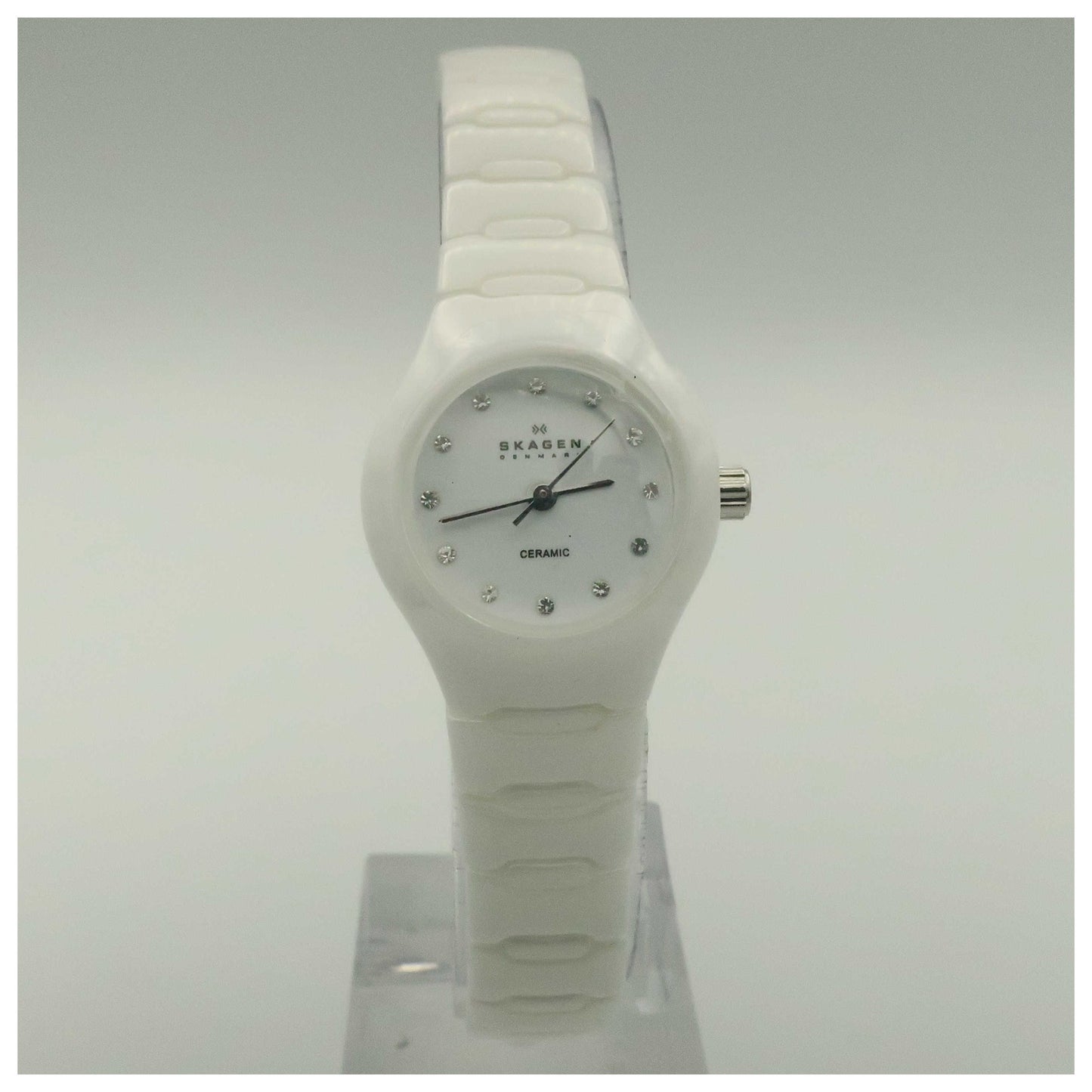 Front view of Skagen Ceramic Women's Japanese Quartz (Battery-Powered) Watch 816XSWXC1-SDV