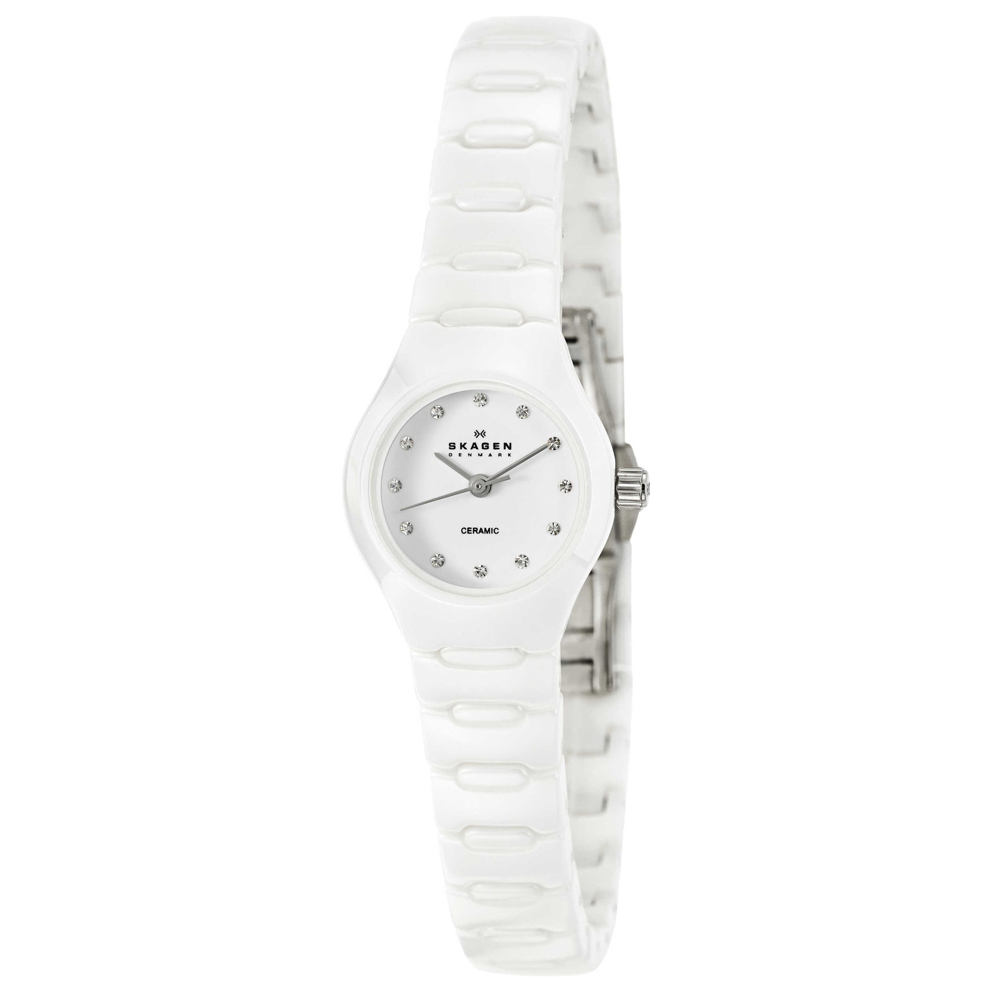 Front view of Skagen Ceramic Women's Japanese Quartz (Battery-Powered) Watch 816XSWXC1