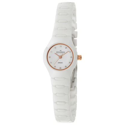 Front view of Skagen Ceramic Women's Japanese Quartz (Battery-Powered) Watch 816XSWXRC1
