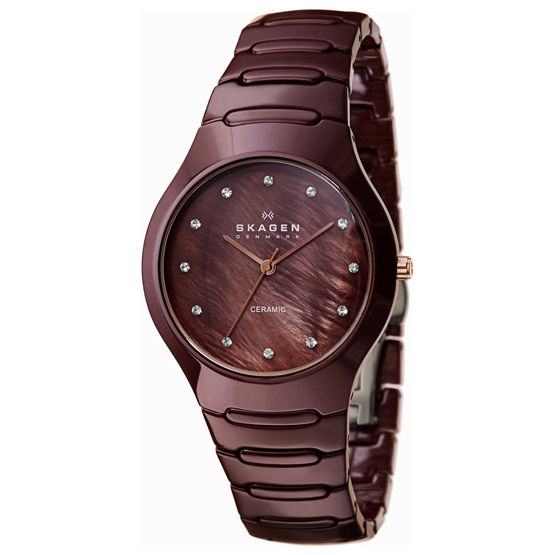 Front view of Skagen Ceramic Women's Japanese Quartz (Battery-Powered) Watch 817SDXCR