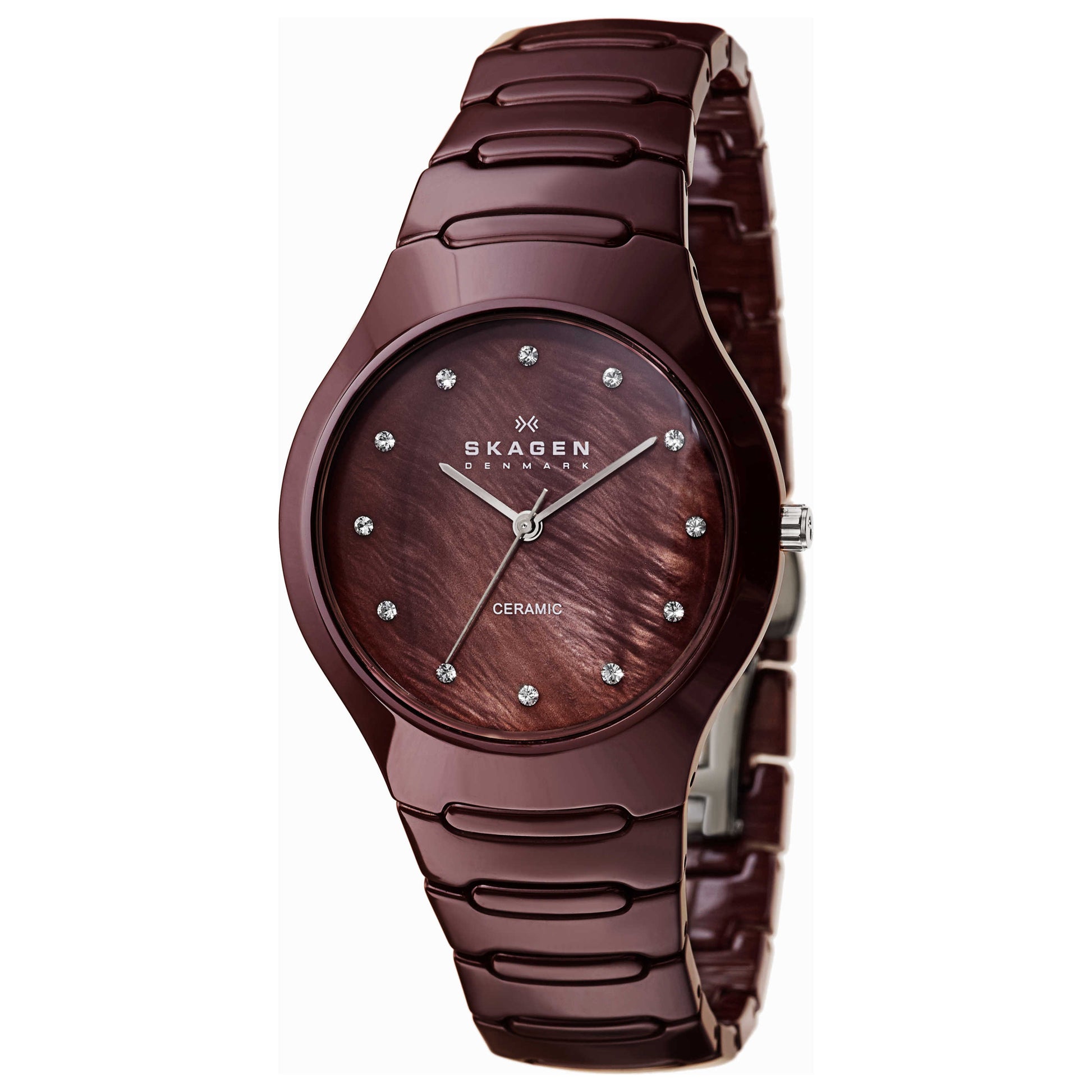 Front view of Skagen Ceramic Women's Japanese Quartz (Battery-Powered) Watch 817SDXC