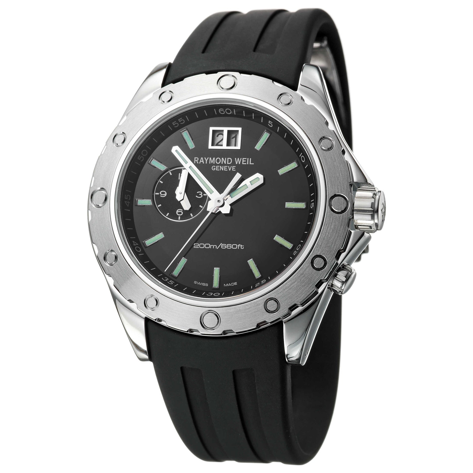 Front view of Raymond Weil RW Sport Men's Swiss Quartz (Battery-Powered) Watch 8200-SR1-20001