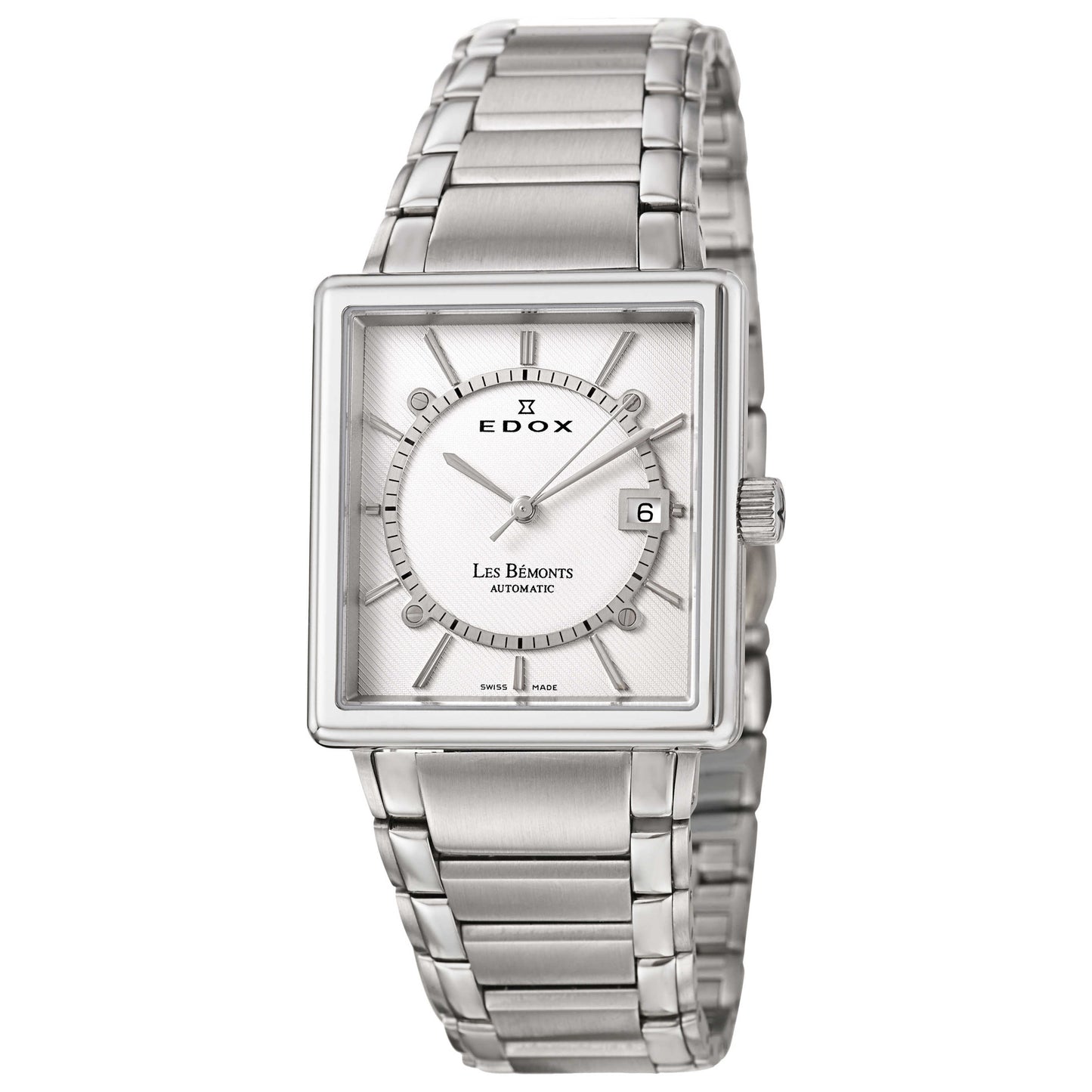 Front view of Edox Les Bemonts Men's Automatic Watch 82005-3-AIN