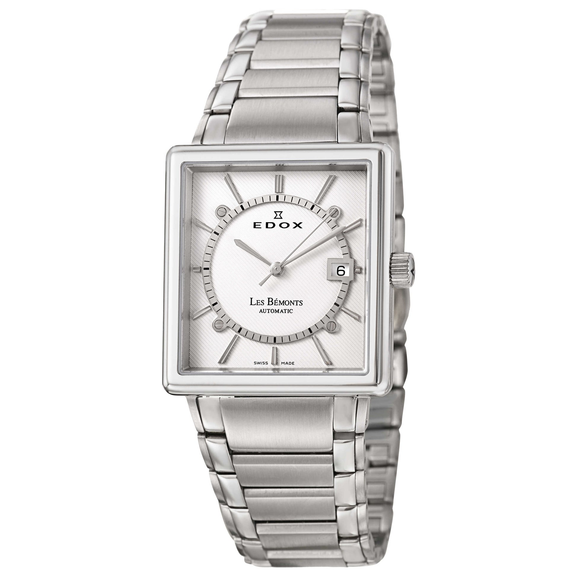Front view of Edox Les Bemonts Men's Automatic Watch 82005-3-AIN