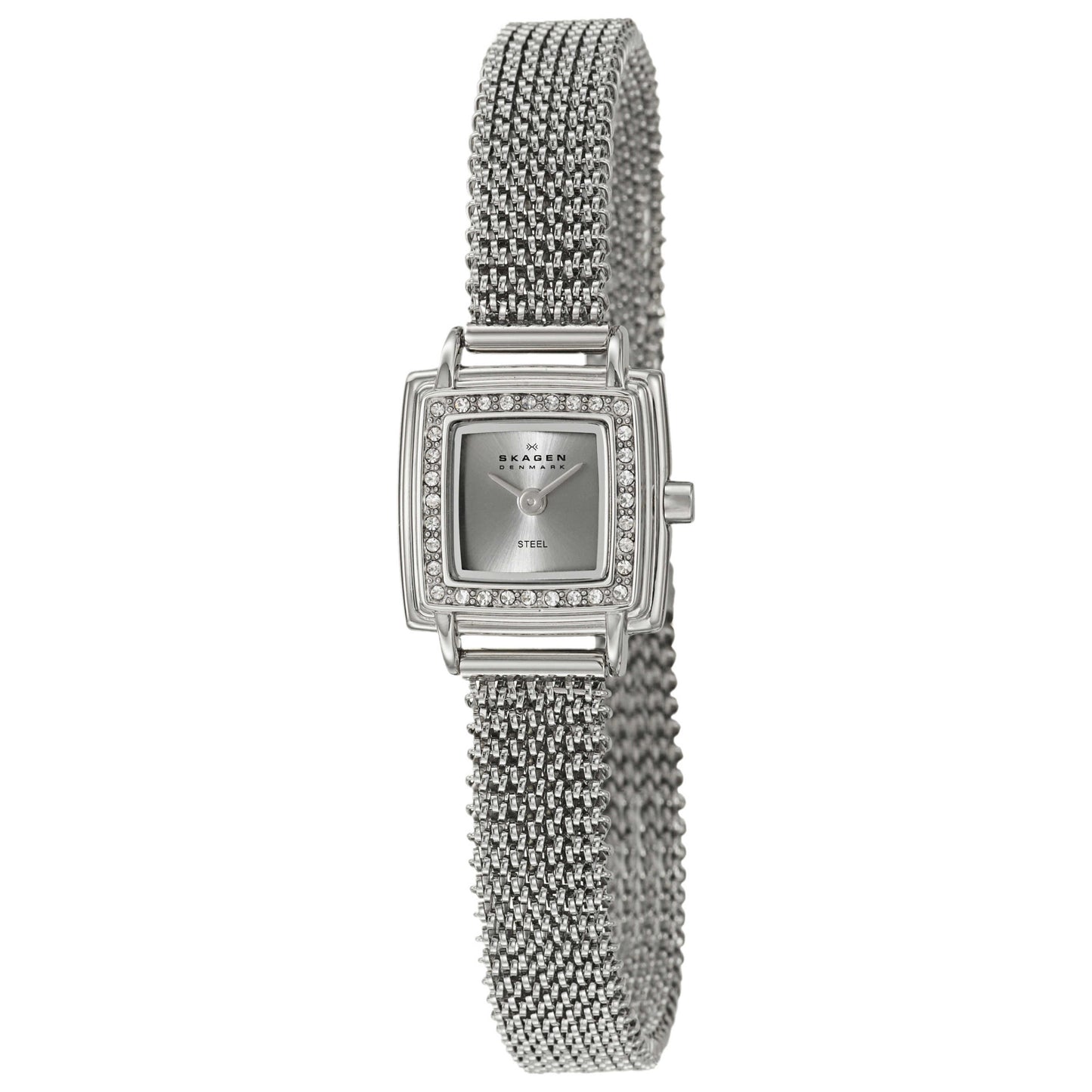 Front view of Skagen Mesh Women's Japanese Quartz (Battery-Powered) Watch 821XSSS1-PO