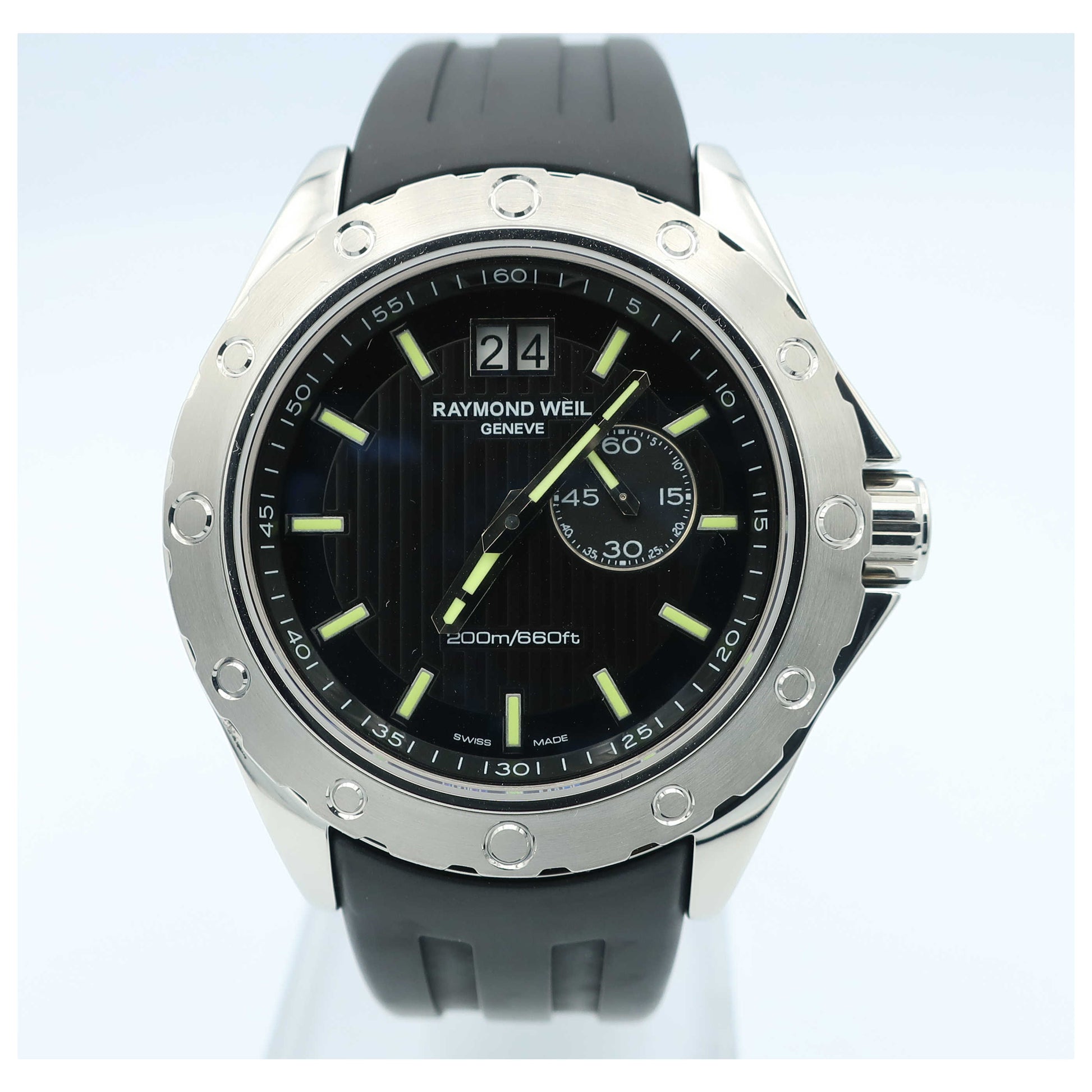 Front view of Raymond Weil RW Sport Men's Swiss Quartz (Battery-Powered) Watch 8300-SR1-20001-SDV