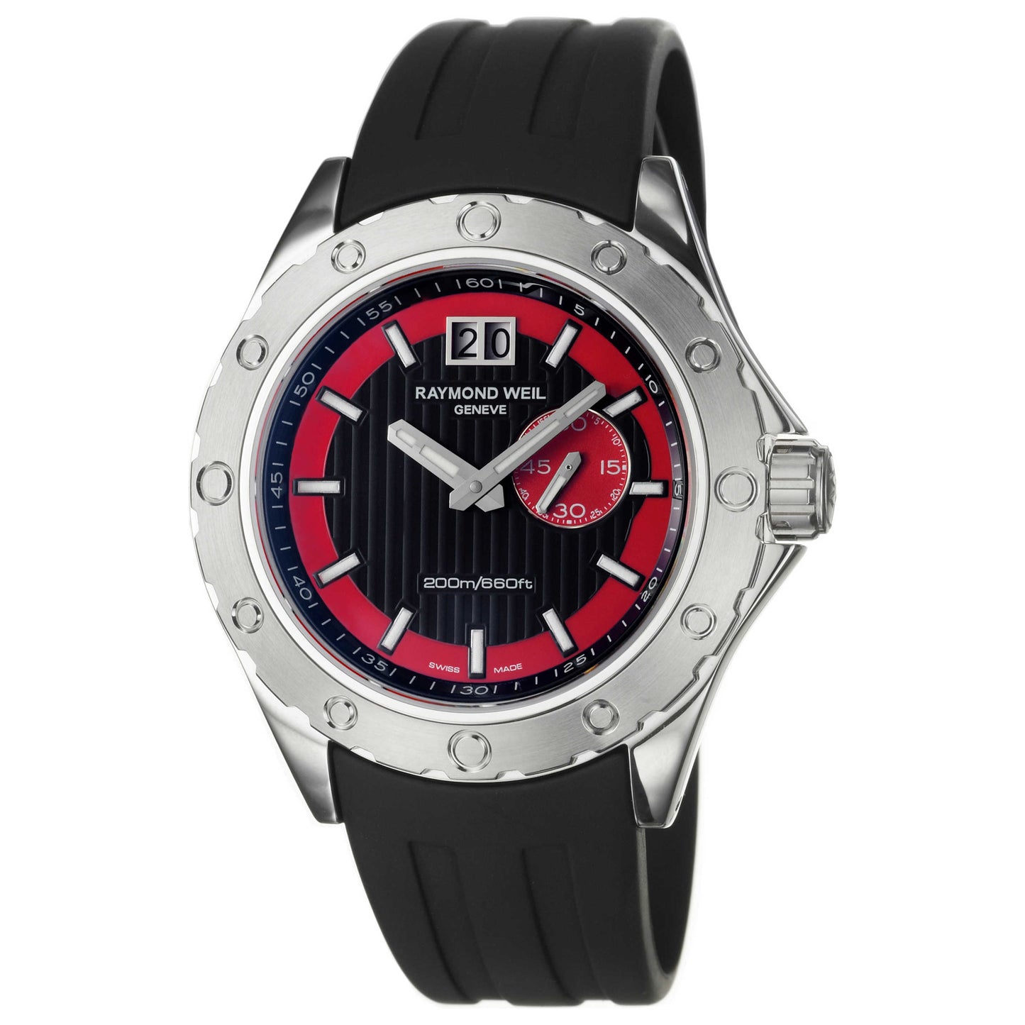 Front view of Raymond Weil RW Sport Men's Swiss Quartz (Battery-Powered) Watch 8300-SR1-20041