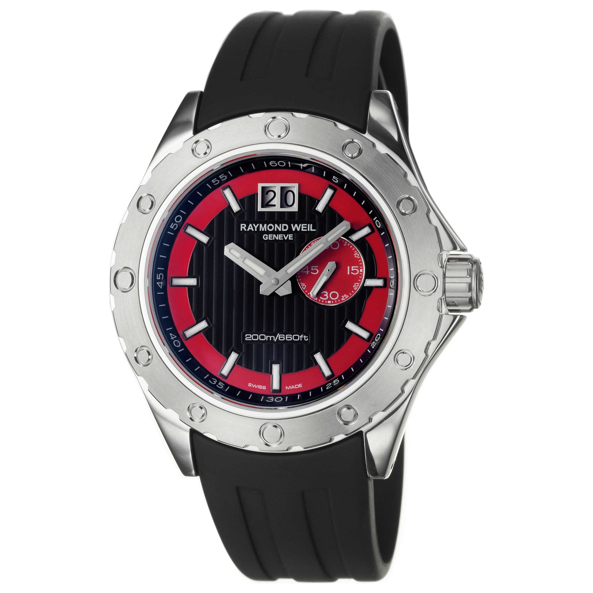 Front view of Raymond Weil RW Sport Men's Swiss Quartz (Battery-Powered) Watch 8300-SR1-20041