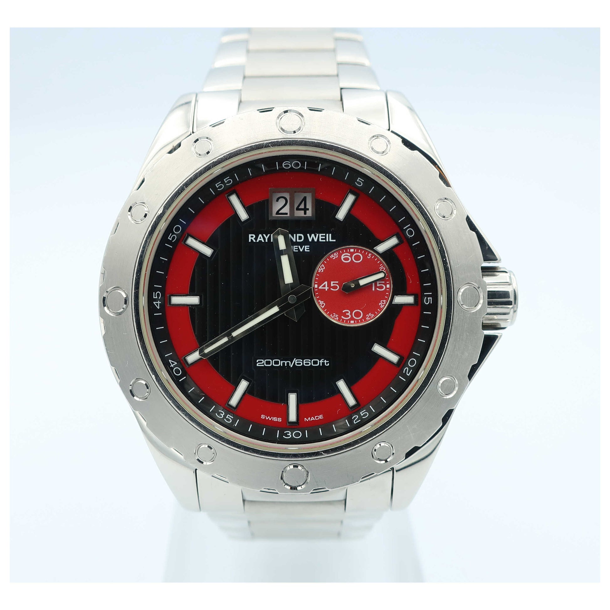 Front view of Raymond Weil RW Sport Men's Swiss Quartz (Battery-Powered) Watch 8300-ST-20041-PO