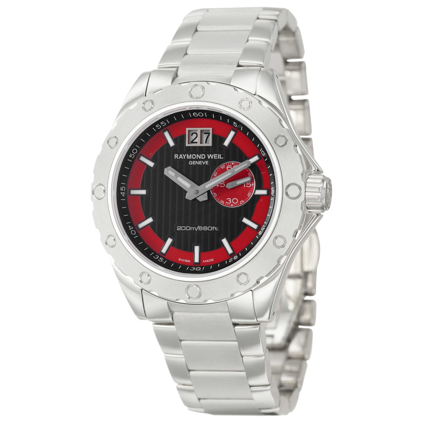 Front view of Raymond Weil RW Sport Men's Swiss Quartz (Battery-Powered) Watch 8300-ST-20041