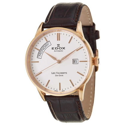 Front view of Edox Les Vauberts Men's Automatic Watch 83007-37R-AIR