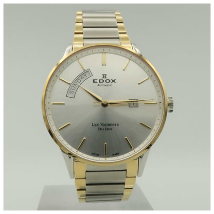 Front view of Edox Les Vauberts Men's Automatic Watch 83011-357J-AID-SDV