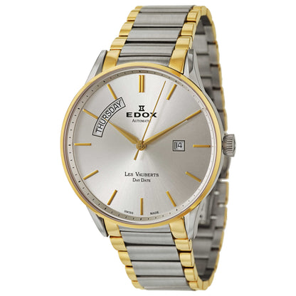 Front view of Edox Les Vauberts Men's Automatic Watch 83011-357J-AID