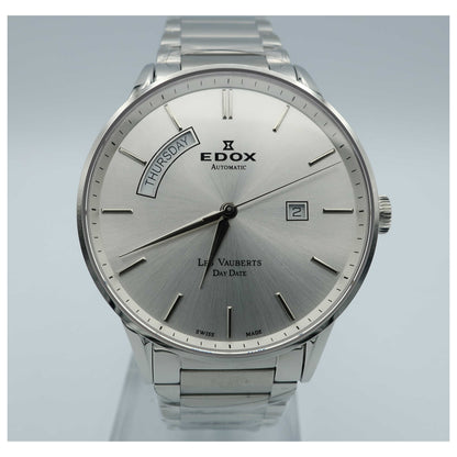 Front view of Edox Men's Automatic Watch 83011-3B-AIN-SD