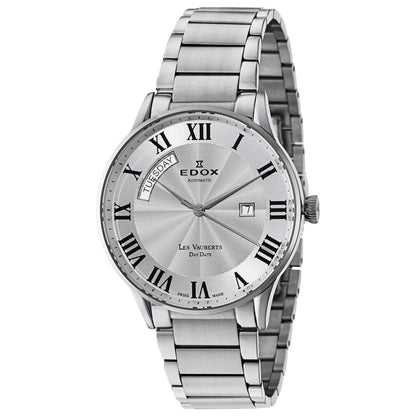 Front view of Edox Les Vauberts Men's Automatic Watch 83011-3B-AR