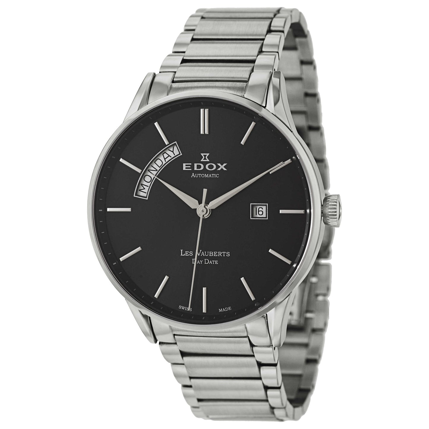 Front view of Edox Les Vauberts Men's Automatic Watch 83011-3N-NIN