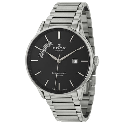 Front view of Edox Les Vauberts Men's Automatic Watch 83011-3N-NIN