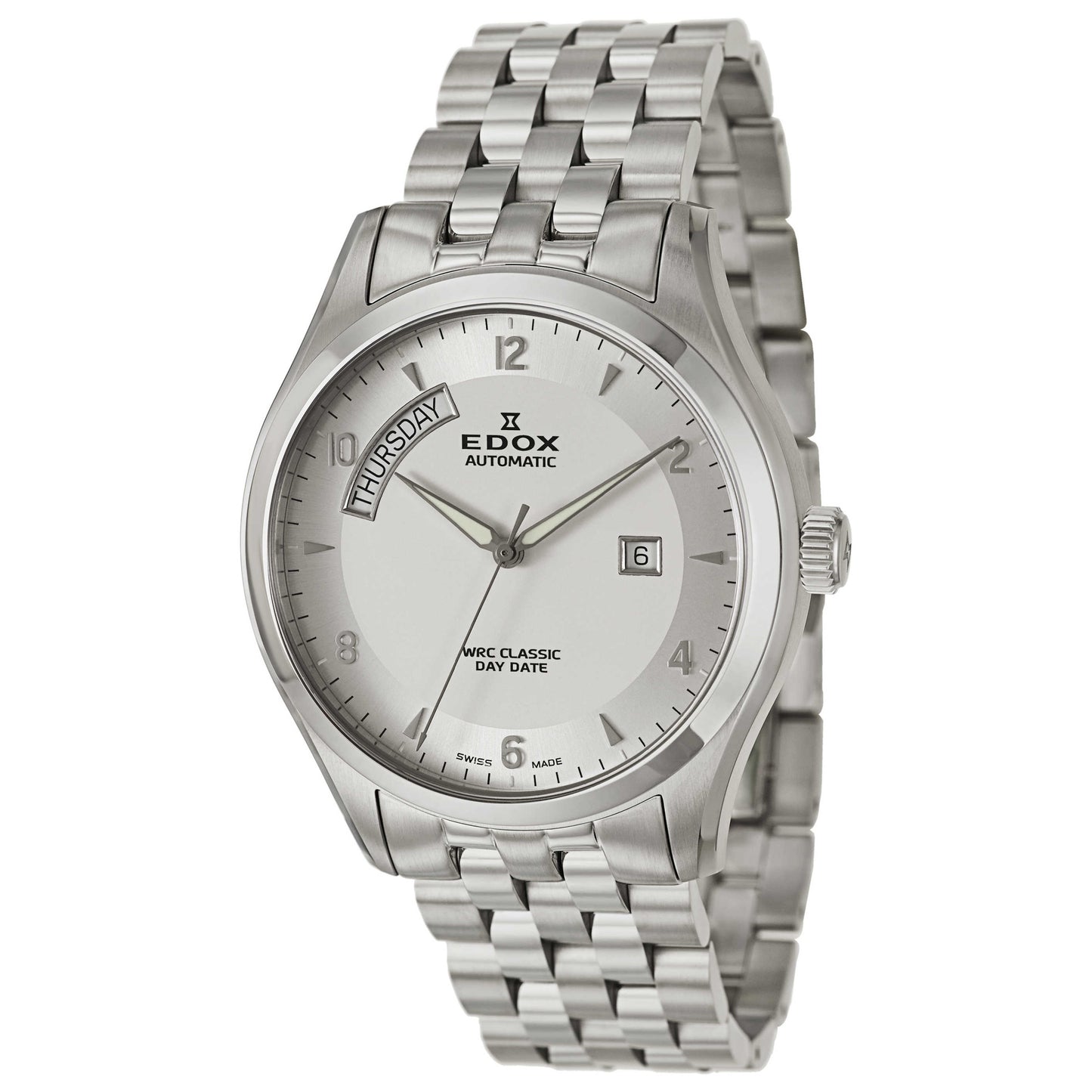 Front view of Edox WRC Men's Automatic Watch 83013-3-AIN