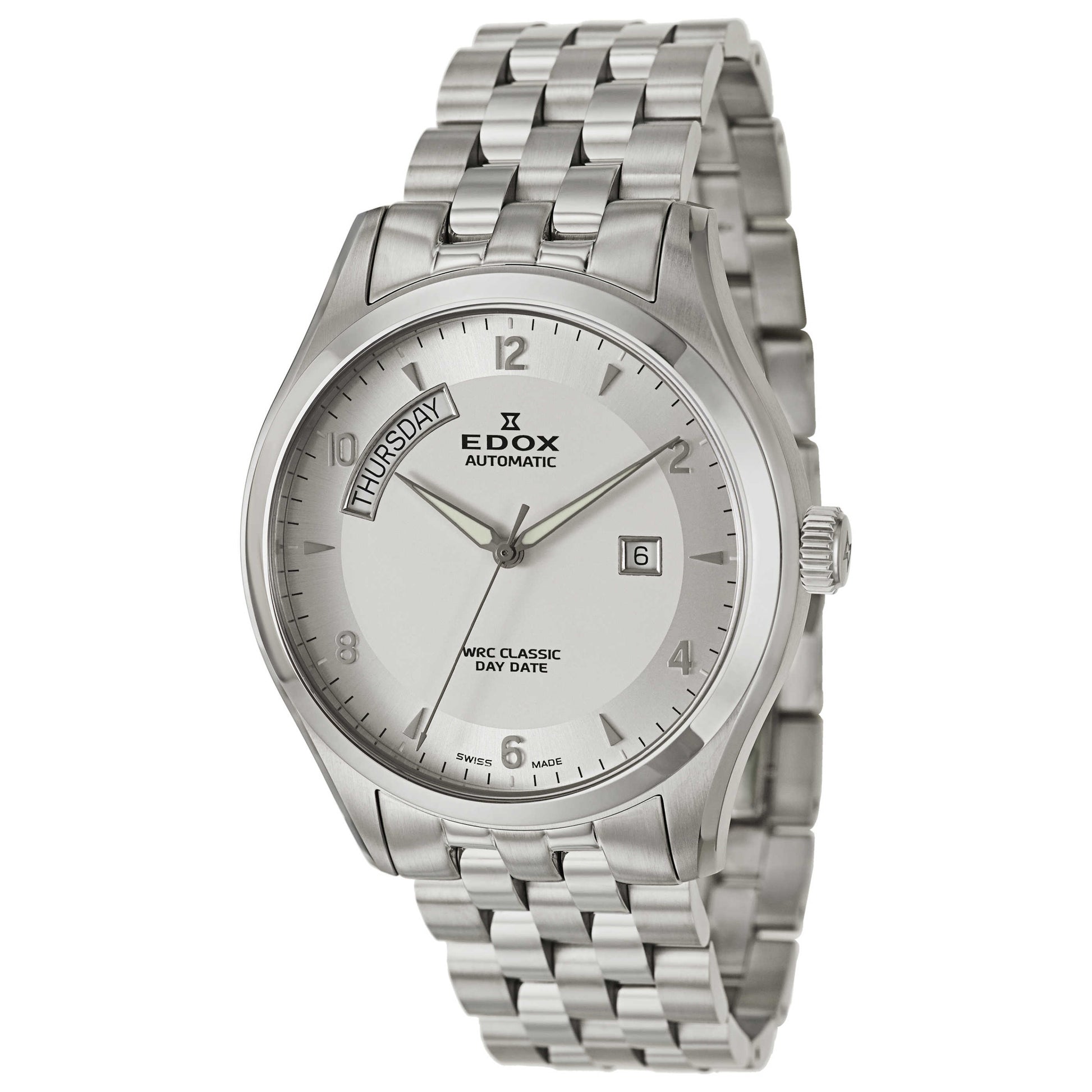 Front view of Edox WRC Men's Automatic Watch 83013-3-AIN