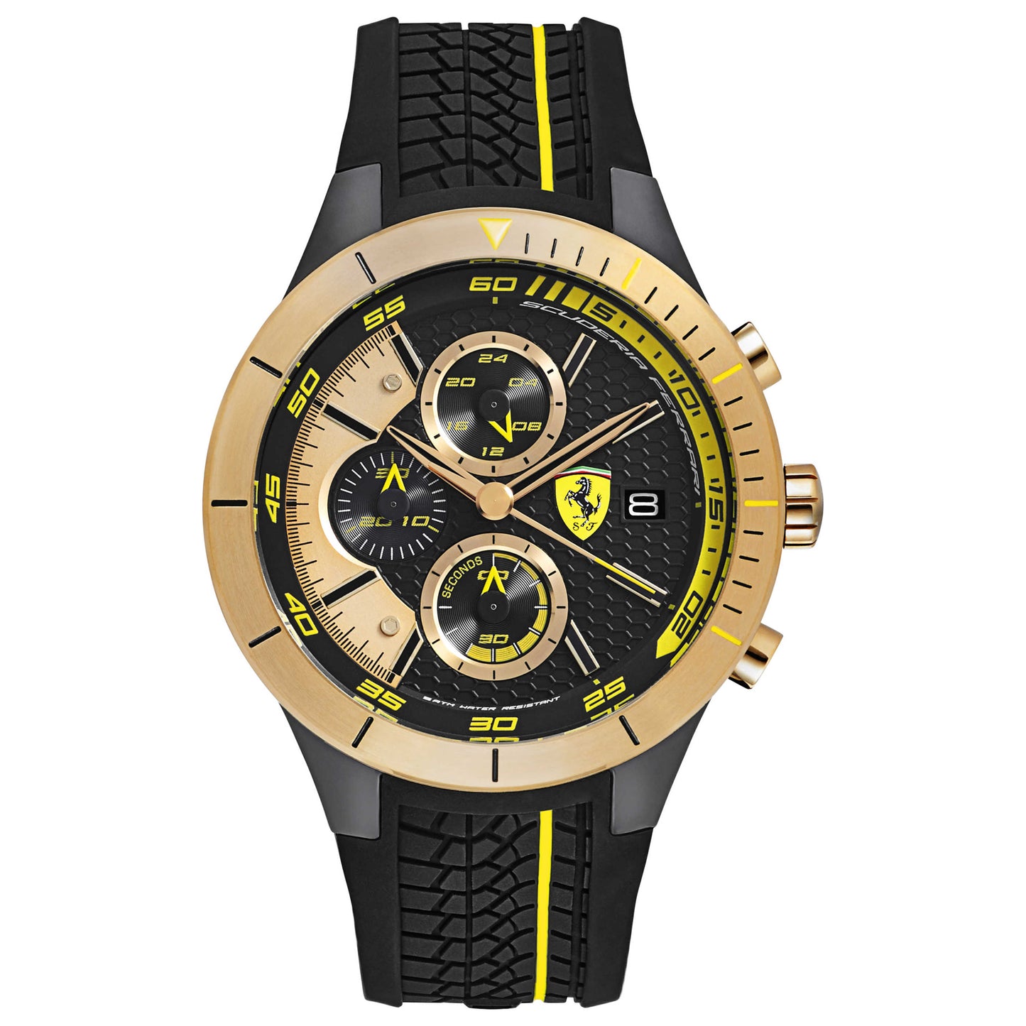 Front view of Ferrari Red Rev Men's Japanese Quartz (Battery-Powered) Watch 830295