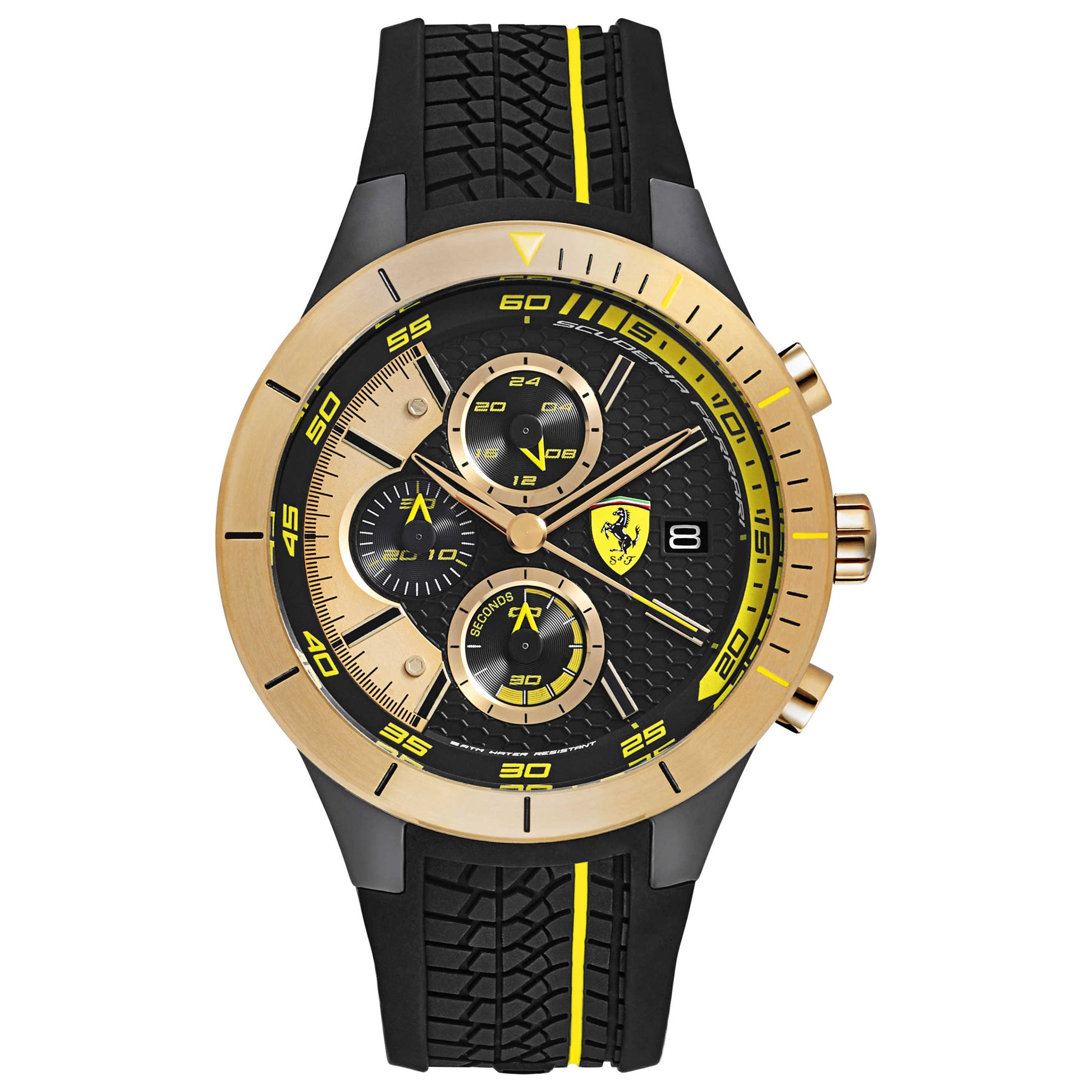 Front view of Ferrari Red Rev Men's Japanese Quartz (Battery-Powered) Watch 830295
