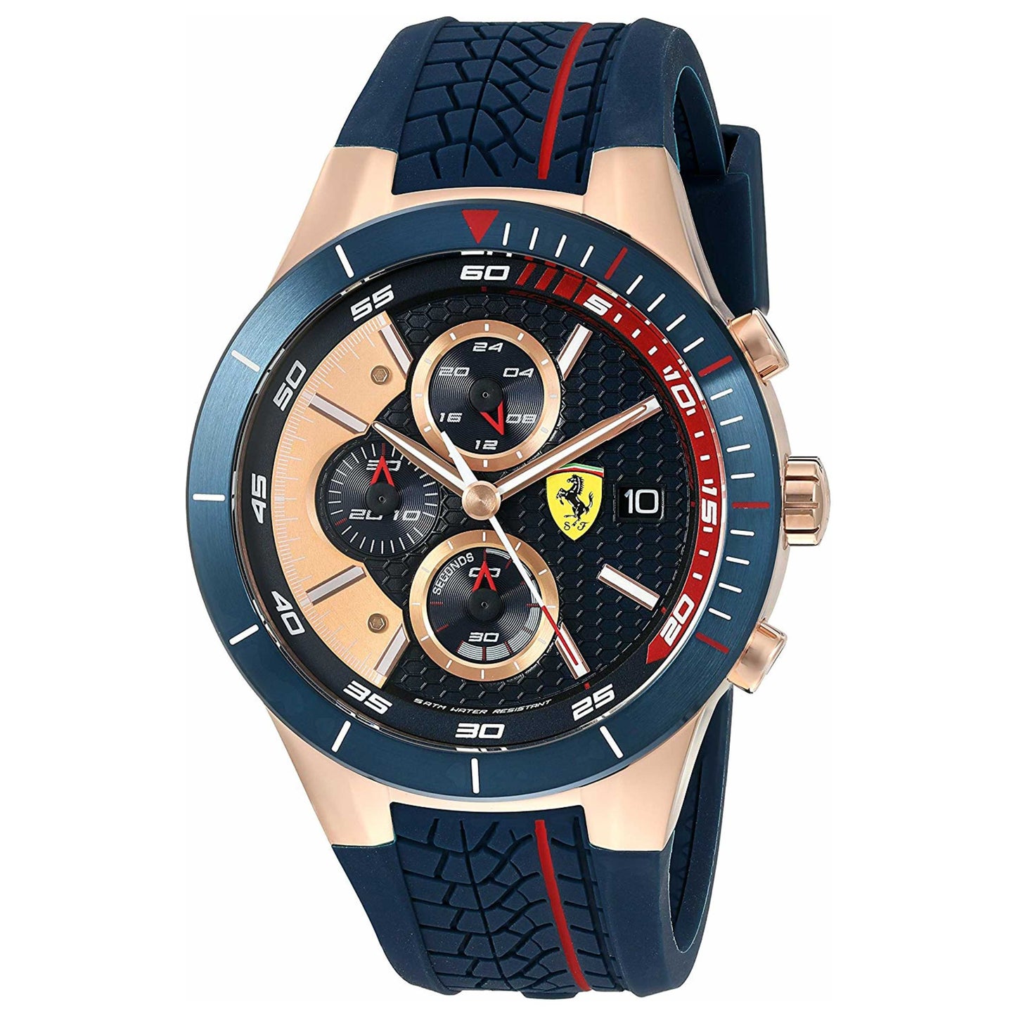Front view of Ferrari Red Rev Men's Quartz Watch 830297