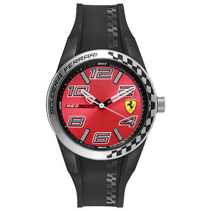 Front view of Ferrari Red Rev Men's Japanese Quartz (Battery-Powered) Watch 830335