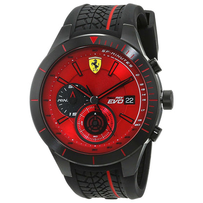 Front view of Ferrari Red Rev Men's Quartz Watch 830343