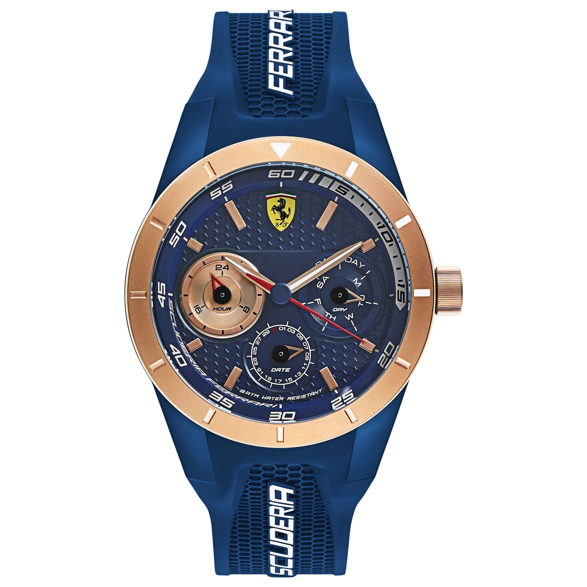 Front view of Ferrari Red Rev T Men's Japanese Quartz (Battery-Powered) Watch 830379