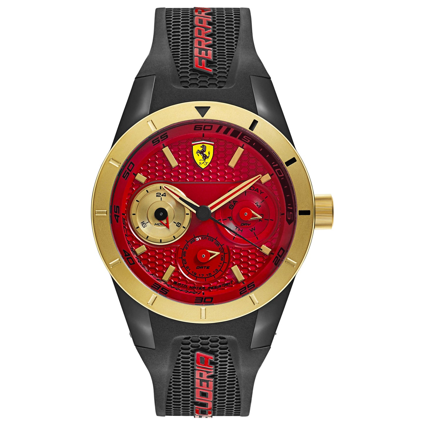 Front view of Ferrari Red Rev T Men's Japanese Quartz (Battery-Powered) Watch 830386