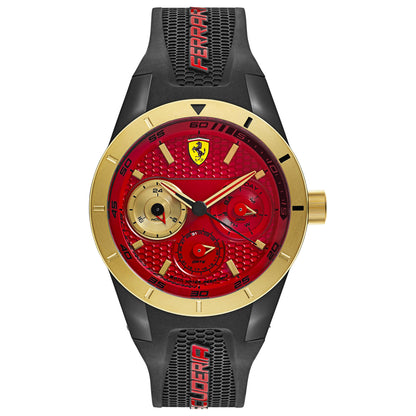 Front view of Ferrari Red Rev T Men's Japanese Quartz (Battery-Powered) Watch 830386