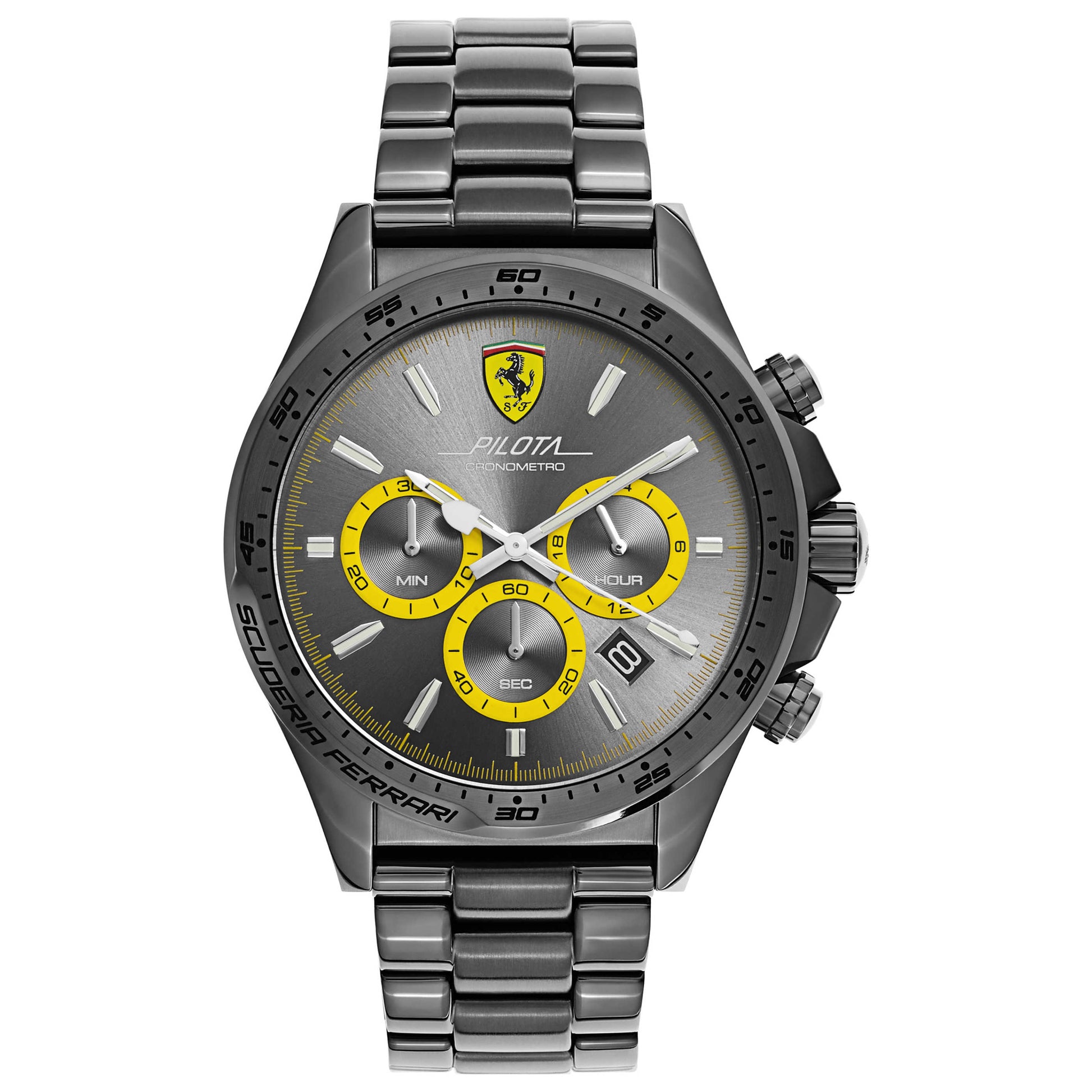 Front view of Ferrari Pilota Men's Japanese Quartz (Battery-Powered) Watch 830391