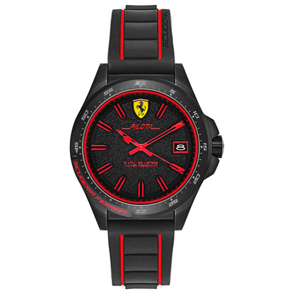 Front view of Ferrari Pilota Men's Japanese Quartz (Battery-Powered) Watch 830421