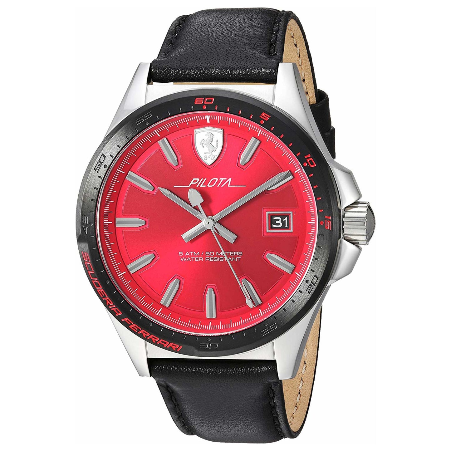 Front view of Ferrari Analog Men's Quartz Watch 830489