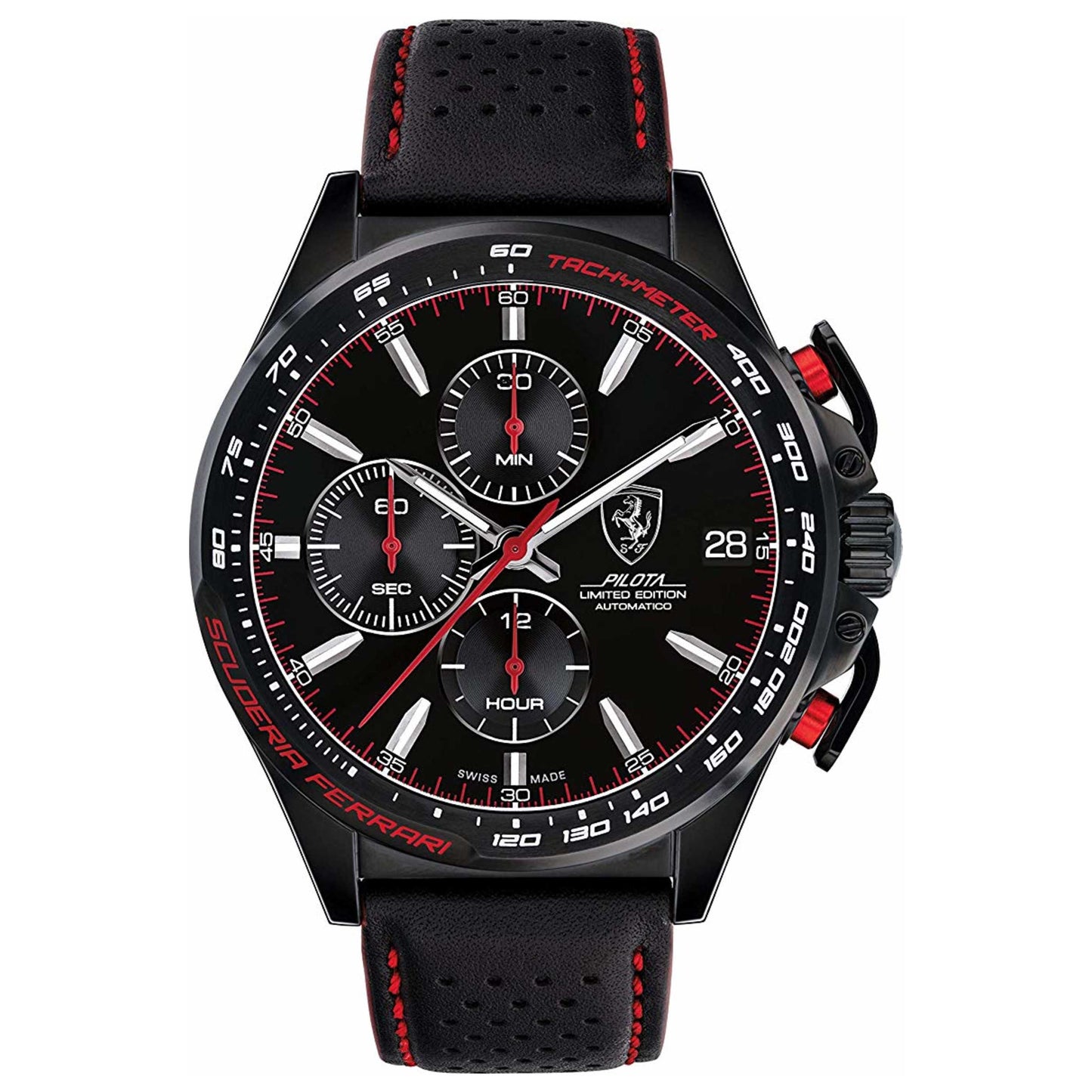 Front view of Ferrari Pilota Men's Automatic Watch 830542