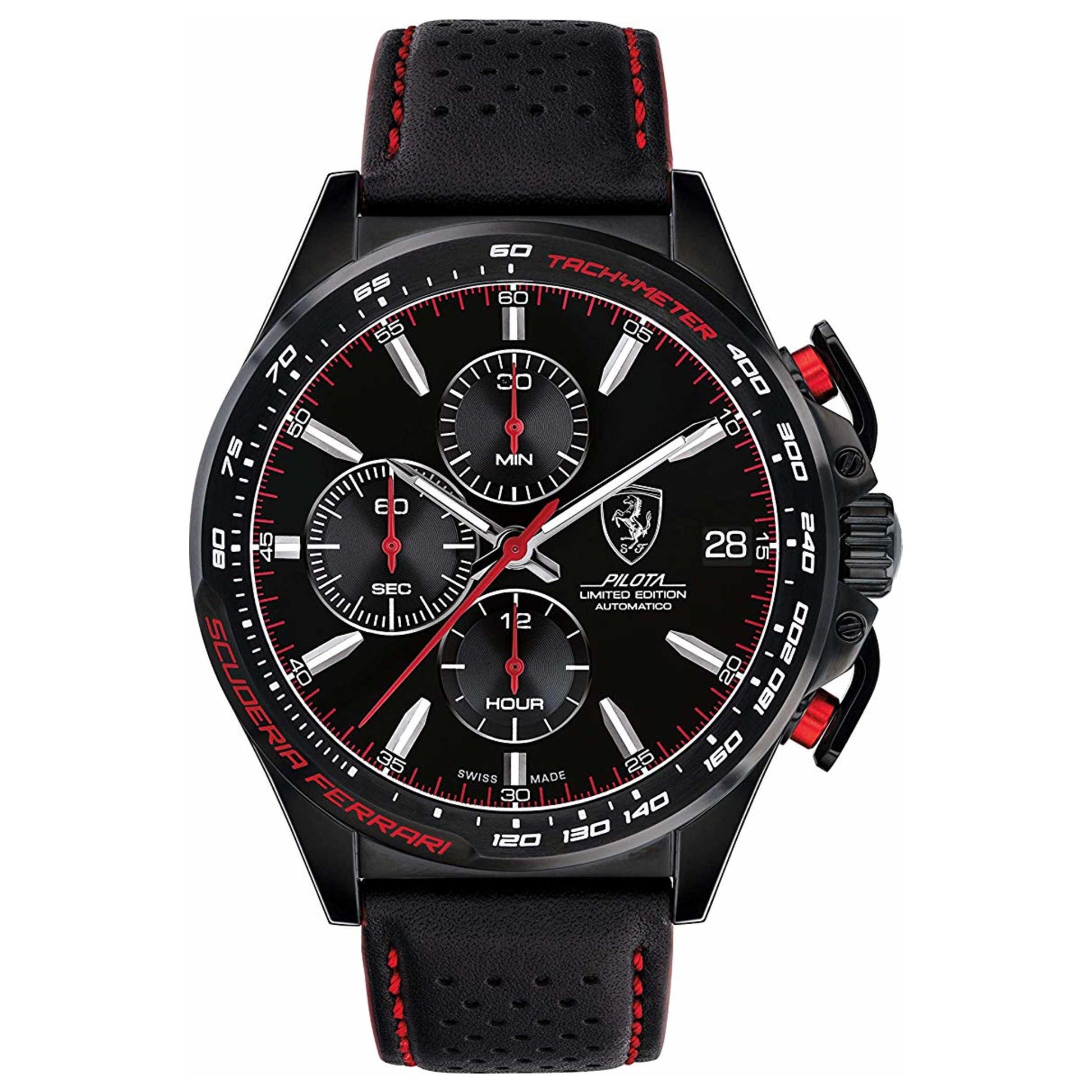 Front view of Ferrari Pilota Men's Automatic Watch 830542