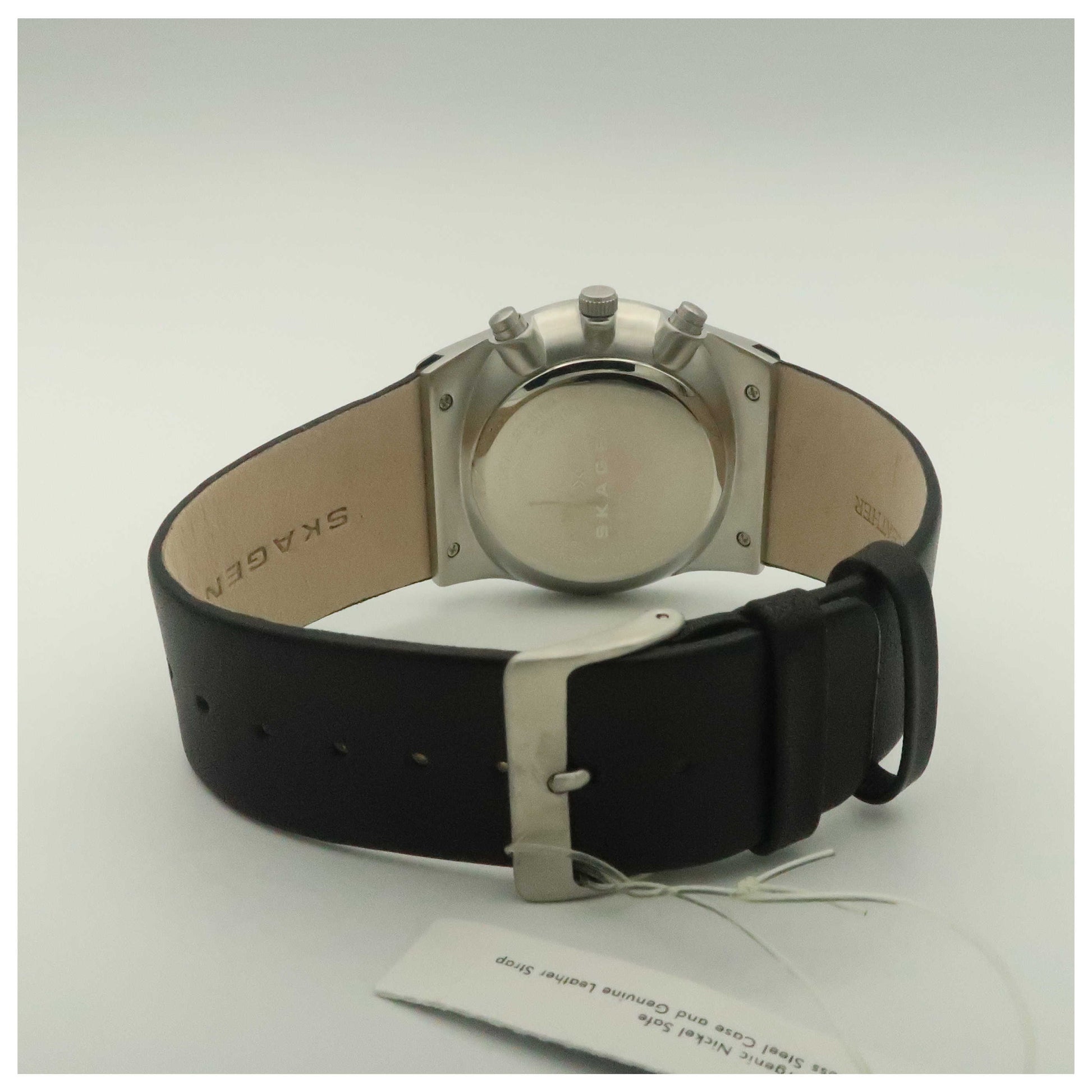 Skagen Leather Men's Solar Powered Quartz Watch 833XLSLN-PO - Image #2