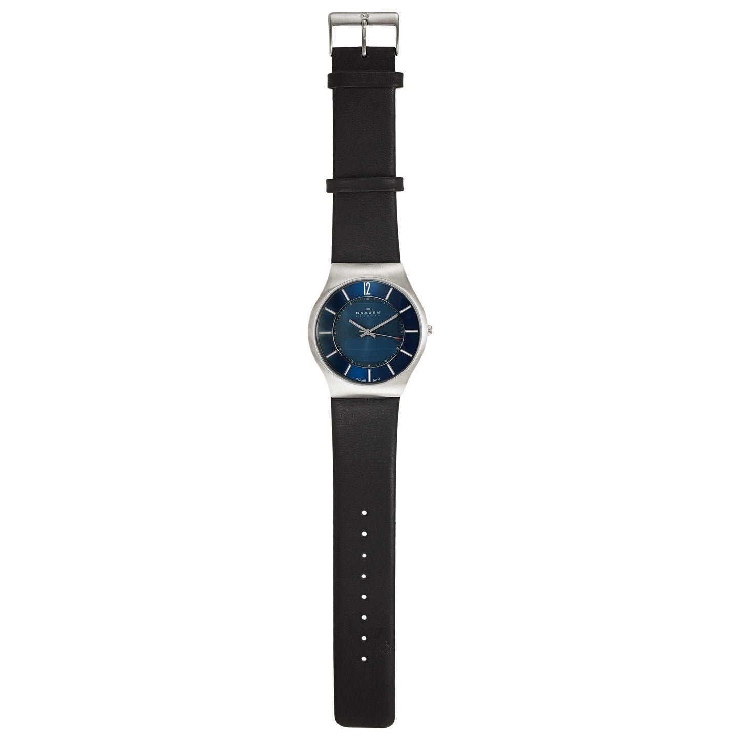 Skagen Leather Men's Solar Powered Quartz Watch 833XLSLN - Image #8