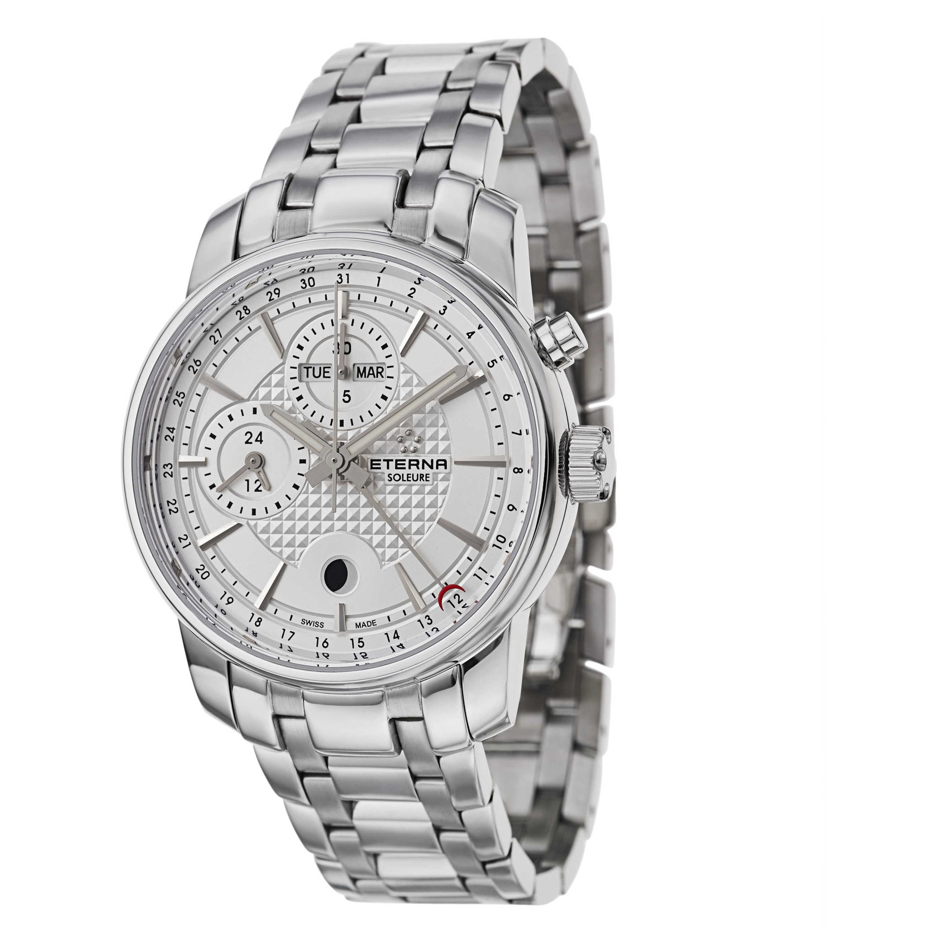 Front view of Eterna Soleure Men's Automatic Watch 8340-41-17-1225
