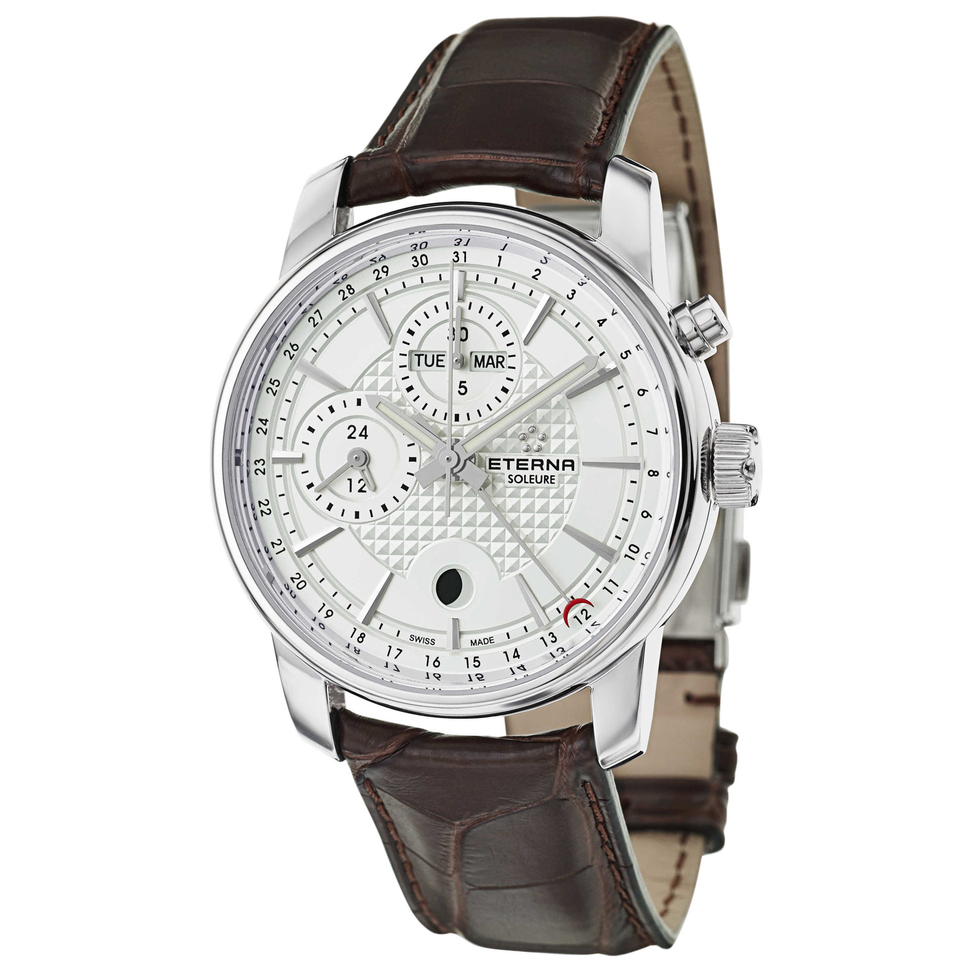 Front view of Eterna Soleure Men's Automatic Watch 8340-41-71-1185